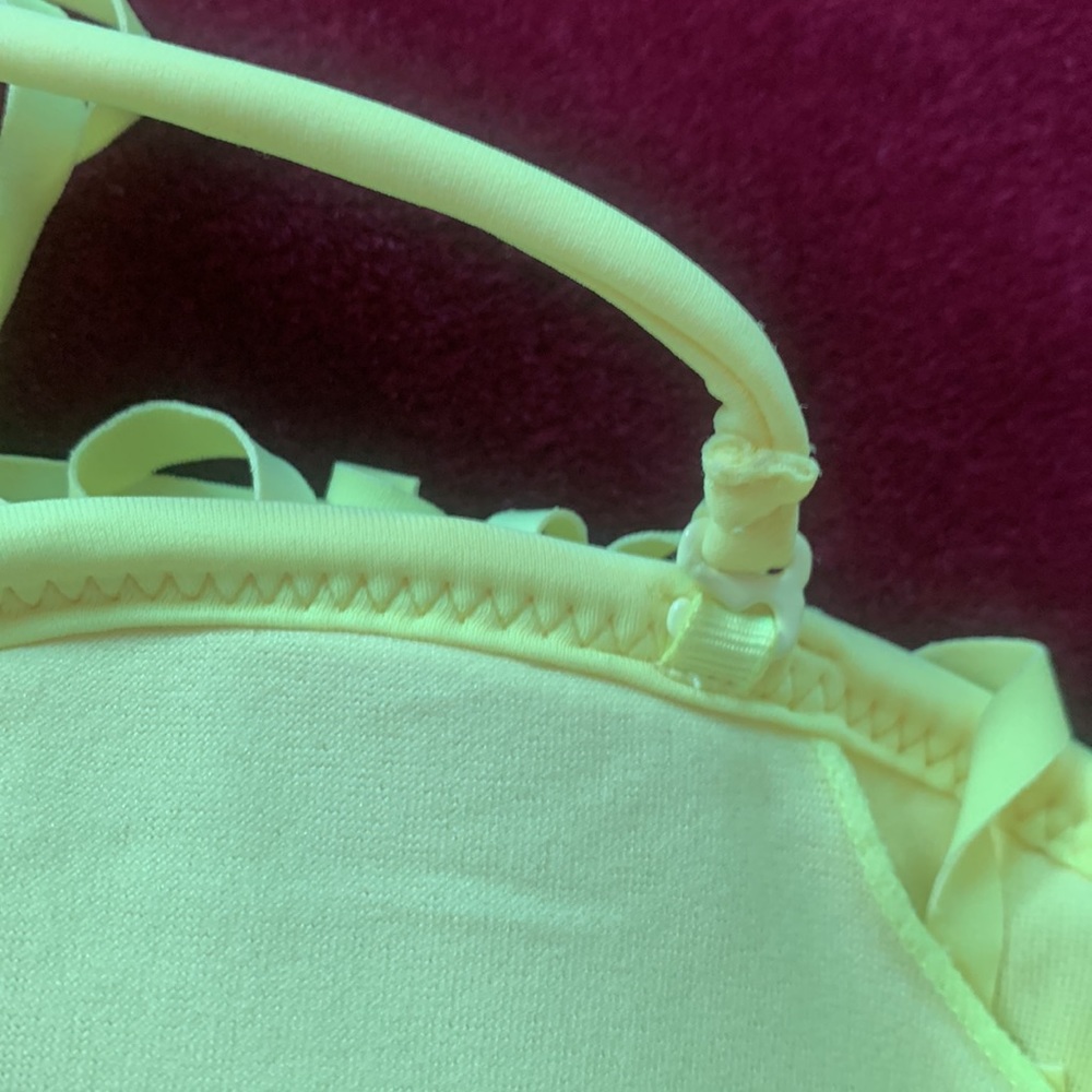 AE Neon Yellow Boho Fringe Convertible 2 Piece Swimsuit - Picture 6 of 14